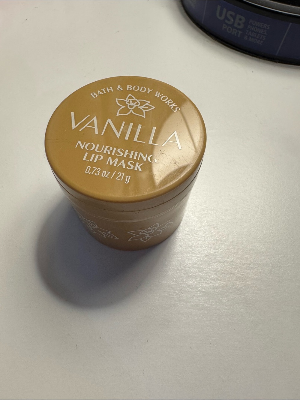 Bath & Body Works Tan Vanilla Lip Mask Jar
